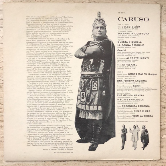 Enrico Caruso The Best Of... Vinyl Lp '60 - Picture 2 of 10